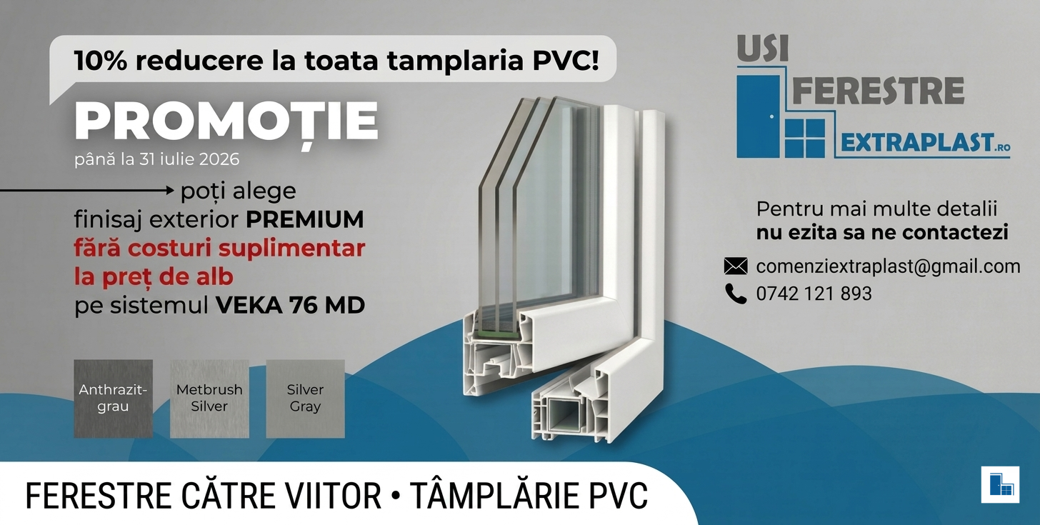 Fereastra PVC VEKA 76 MD - profil alb de calitate superioara, termopan Targu Mures